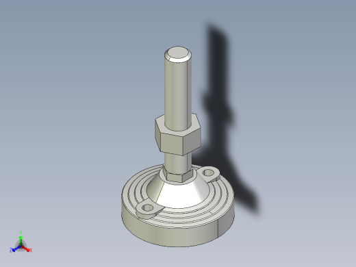 水平調整腳座LVF125C-3D多系列多零件图纸模型