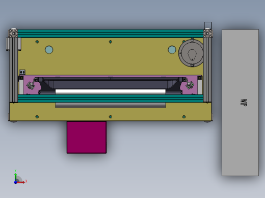 PA40天窗OFFLINE遮阳帘轴预装工位sw16可编辑前视缩略图