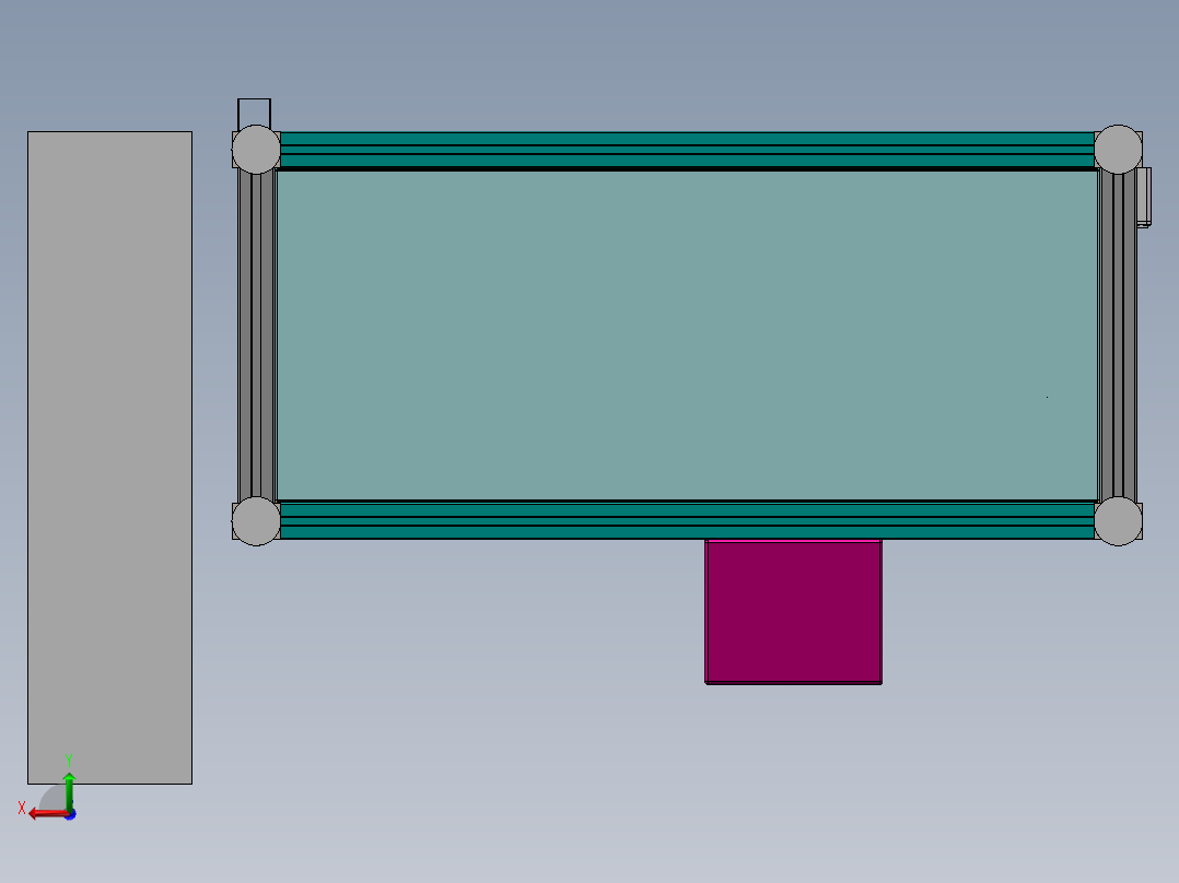 PA40天窗OFFLINE遮阳帘轴预装工位sw16可编辑后视图