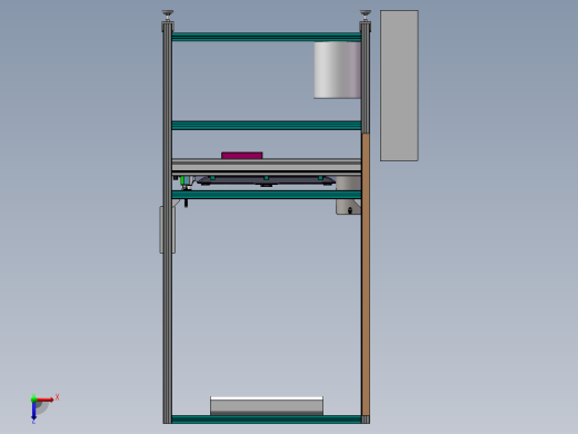 PA40天窗OFFLINE遮阳帘轴预装工位sw16可编辑俯视缩略图