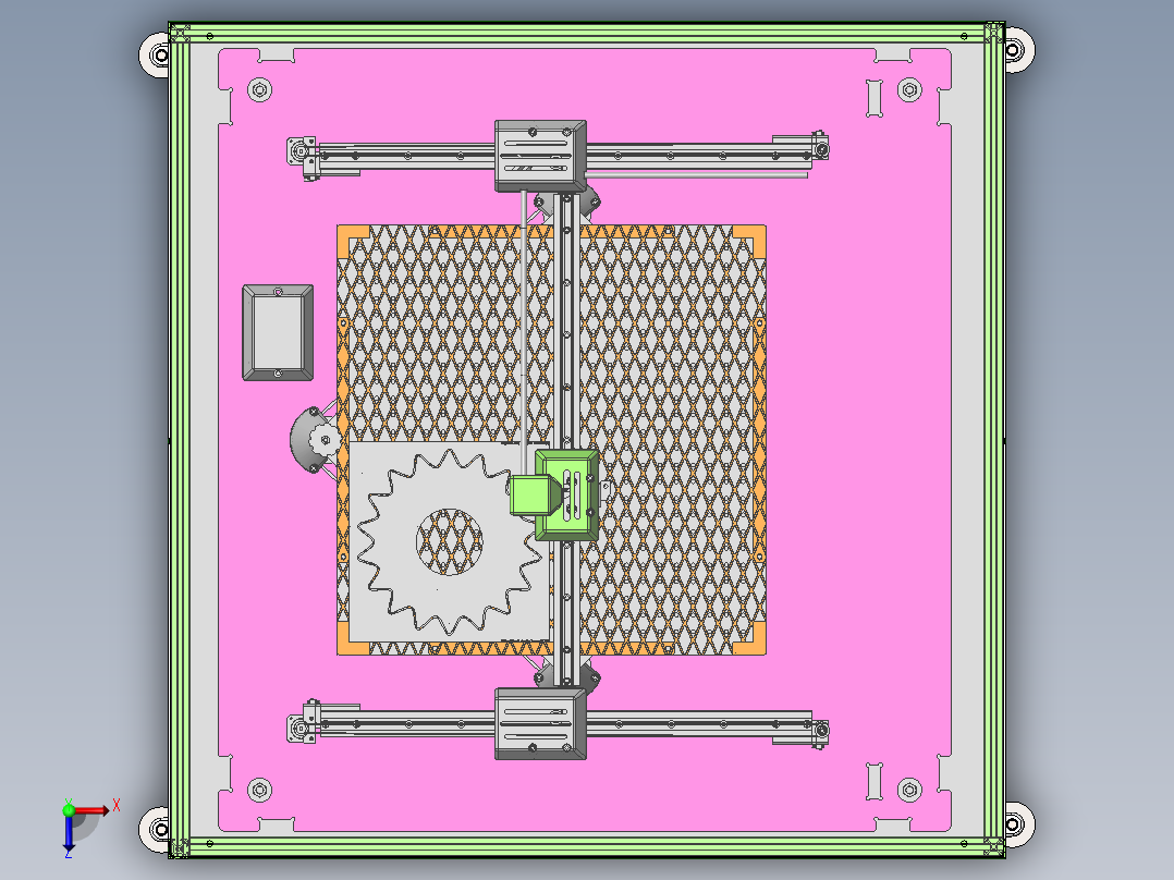 微型激光切割机sw18可编辑俯视图