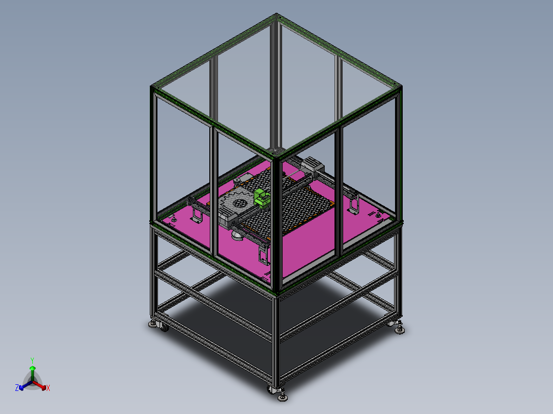 微型激光切割机sw18可编辑正等轴测图