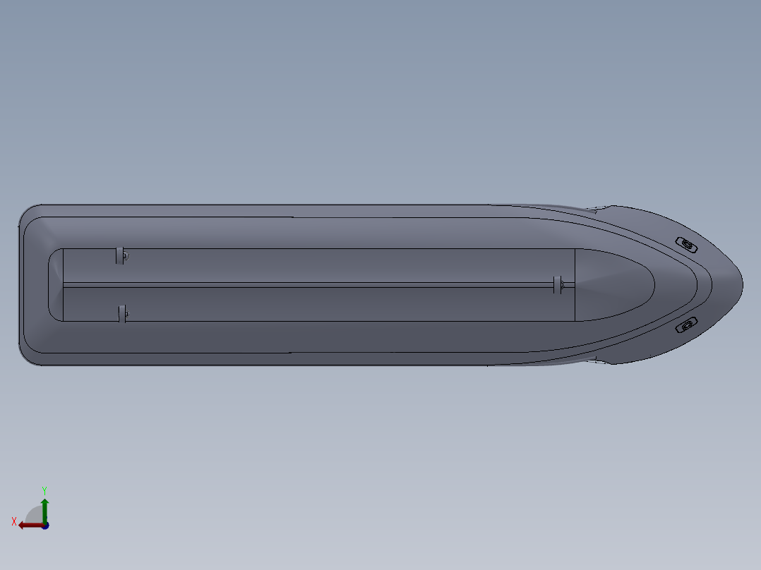 钻台运输船模型后视图