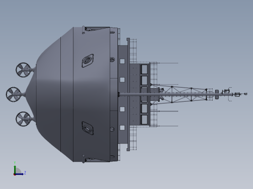 钻台运输船模型左视缩略图