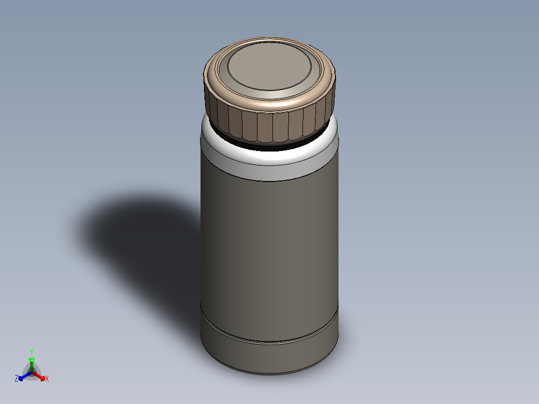 瓶子、罐子、桶(105)正等轴测图