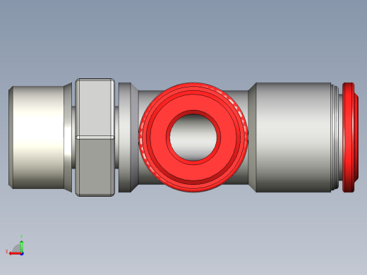 B3004544-定心三通快插气管接头 6mm后视缩略图