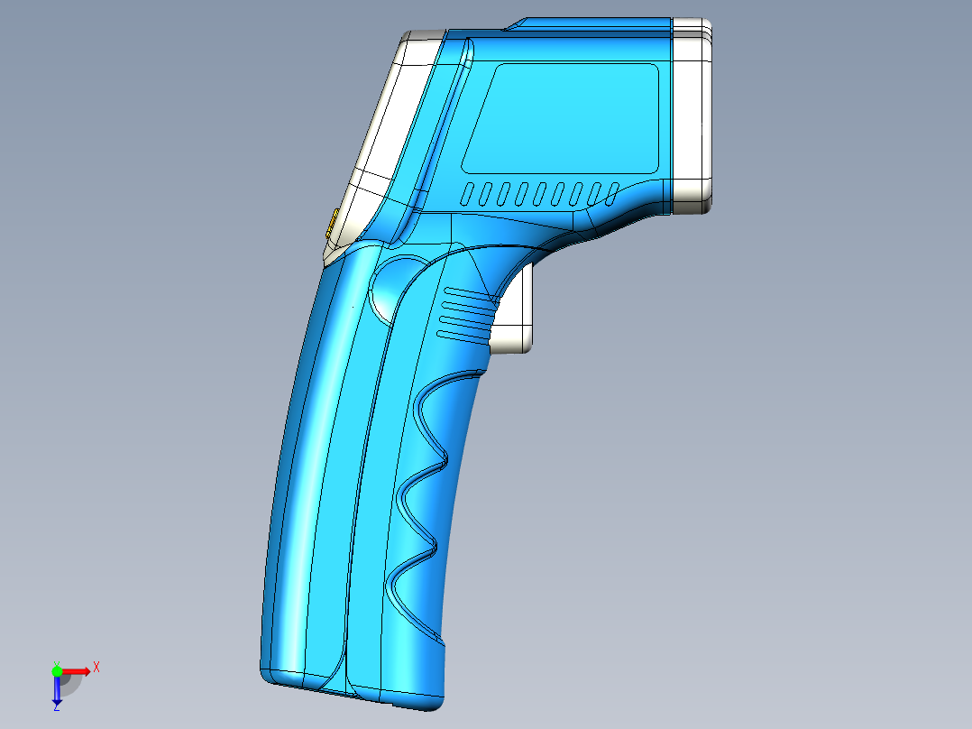 高精度手持式红外线测温仪-380度俯视图