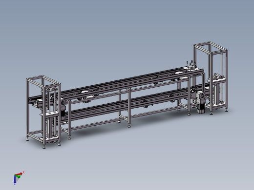 倍速链(带升降)3D数模图纸 Solidworks设计