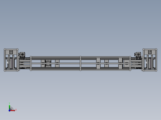 倍速链(带升降)3D数模图纸 Solidworks设计前视缩略图