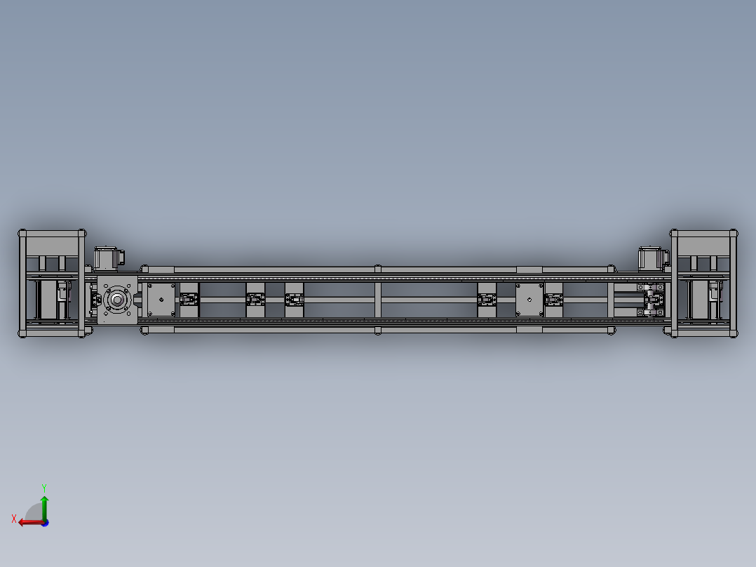 倍速链(带升降)3D数模图纸 Solidworks设计后视图
