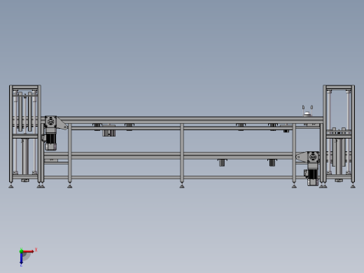 倍速链(带升降)3D数模图纸 Solidworks设计俯视缩略图