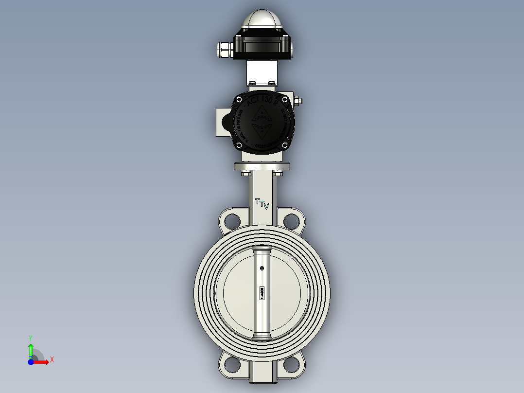TTV阀门4434MH蝶阀DN150前视图