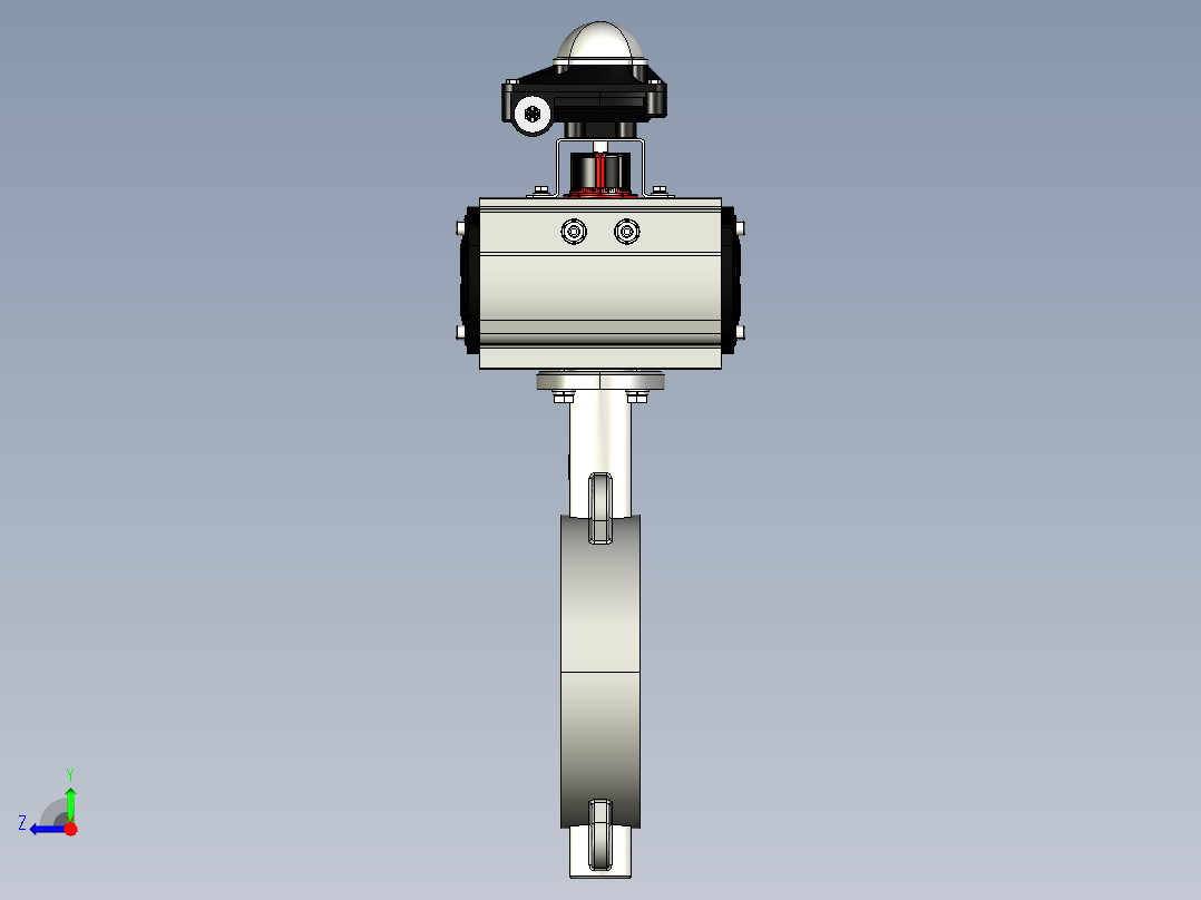 TTV阀门4434MH蝶阀DN150右视图