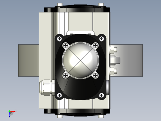 TTV阀门4434MH蝶阀DN150俯视缩略图