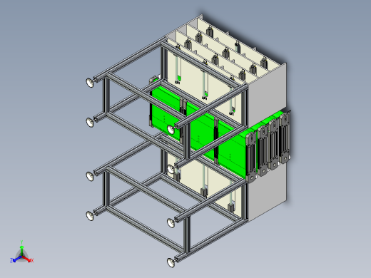 多层互通输送货架设计