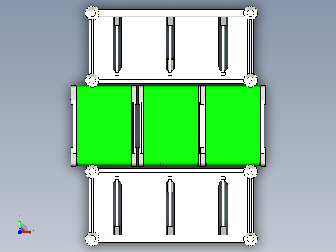 多层互通输送货架设计前视图