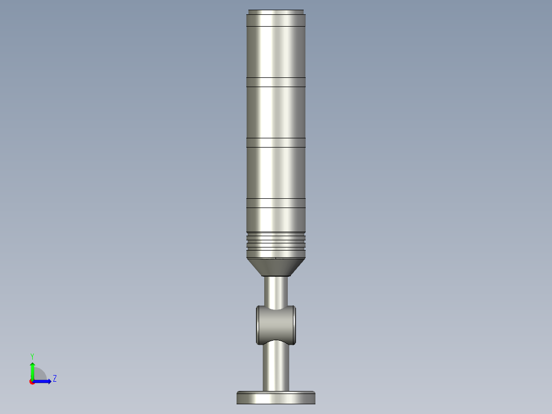 LTE-T50Z-J-3S三色报警灯(上海森奥-三色灯左视图