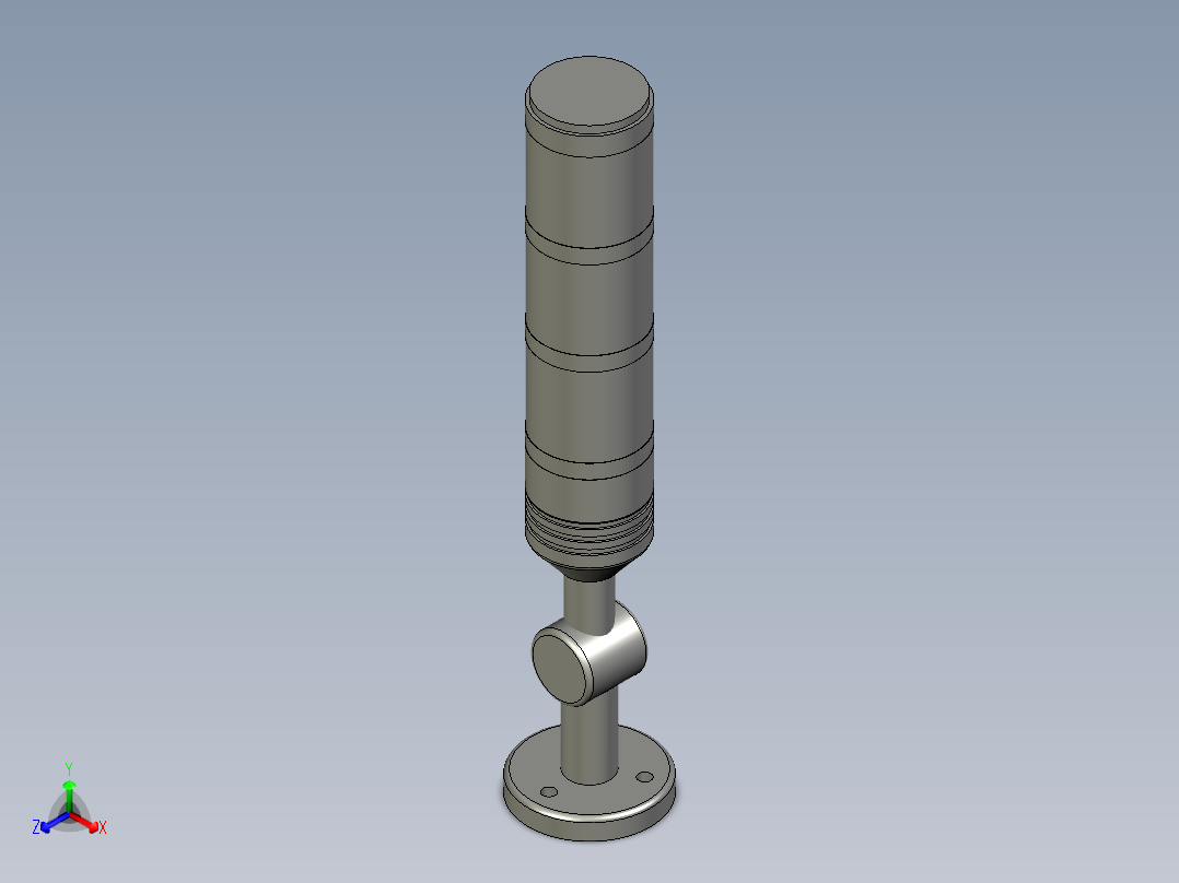 LTE-T50Z-J-3S三色报警灯(上海森奥-三色灯正等轴测图