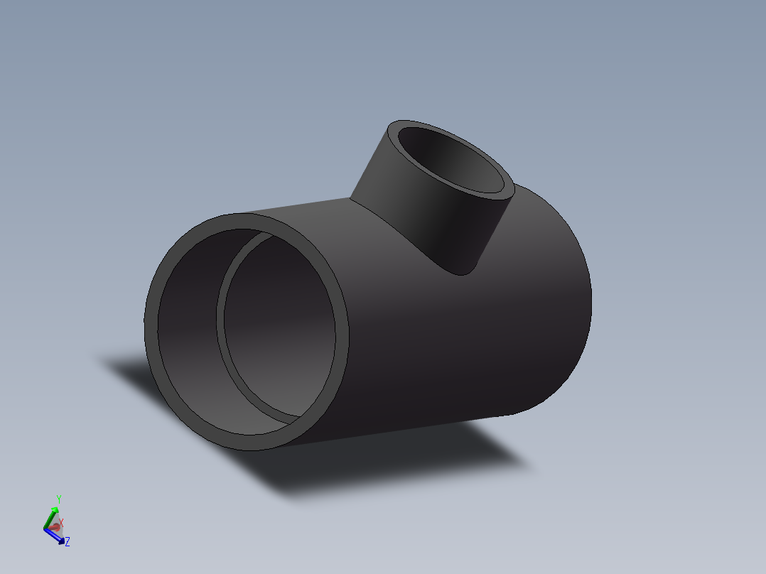 UPVC_RTEE_DN100_25主视图