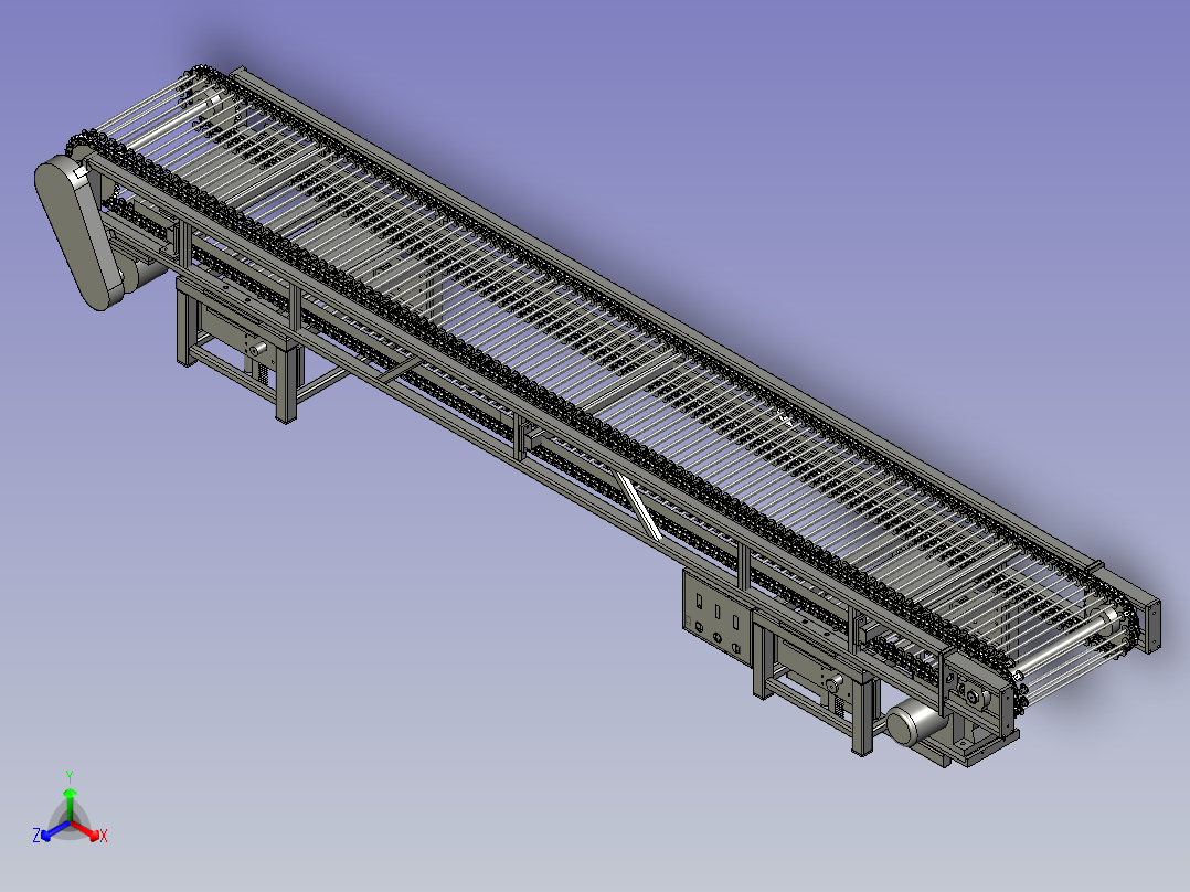 压铸车间物料输送系统主视图