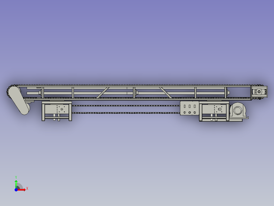 压铸车间物料输送系统前视图
