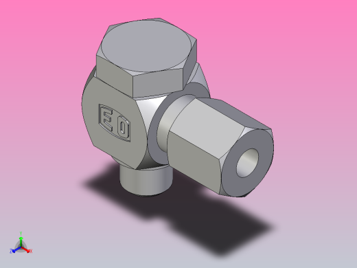 高压班卓琴弯头WH06ZLM71正等轴测缩略图