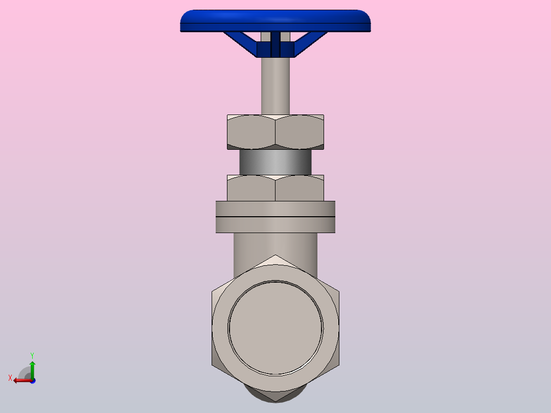 DN50-内螺纹截止阀后视图