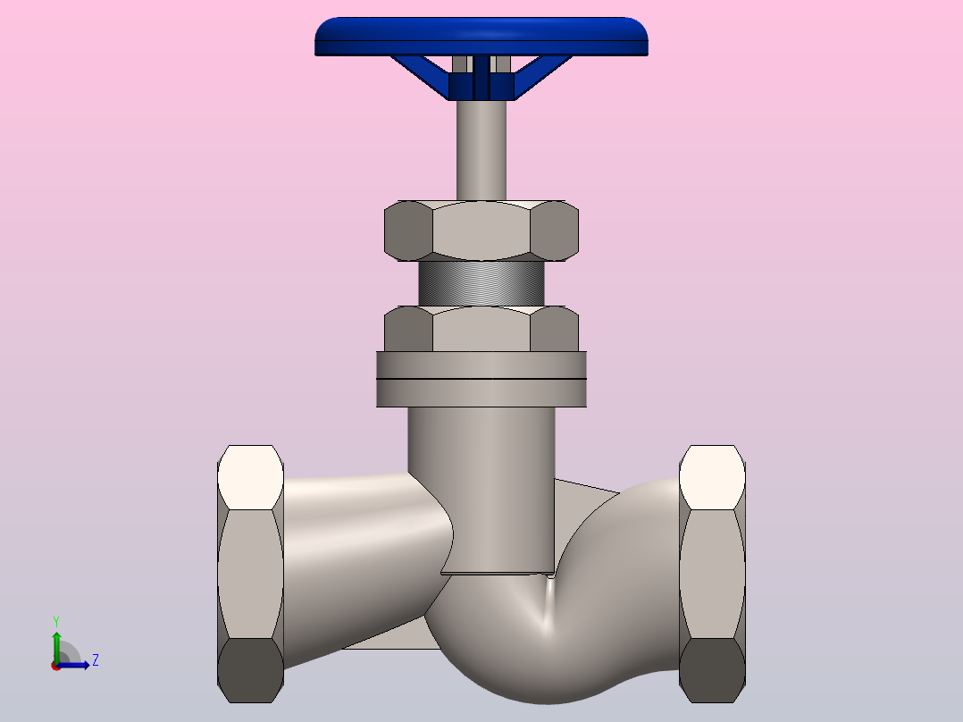 DN50-内螺纹截止阀左视图