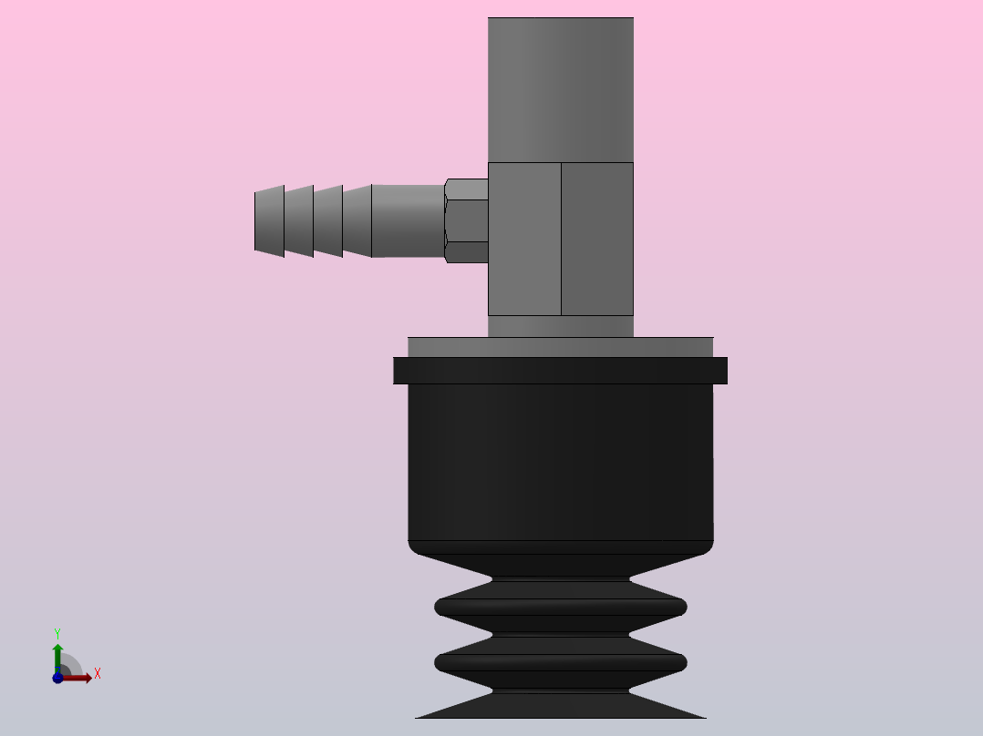 PCYK10~20固定金属配件三段式真空吸盘[PCYK-20-S]前视图