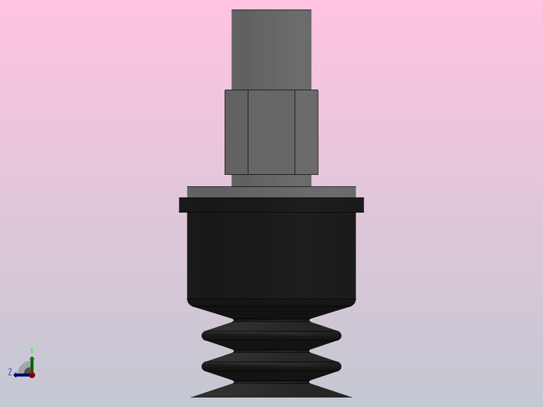 PCYK10~20固定金属配件三段式真空吸盘[PCYK-20-S]右视图