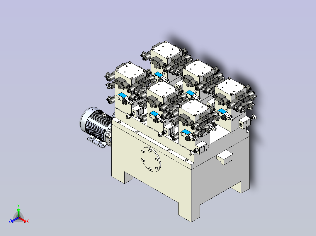 液压站模型主视图