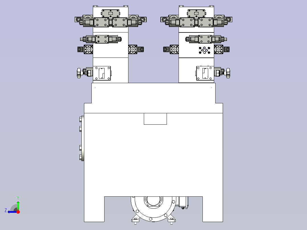 液压站模型右视图