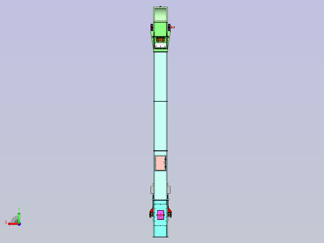 环链斗提后视图