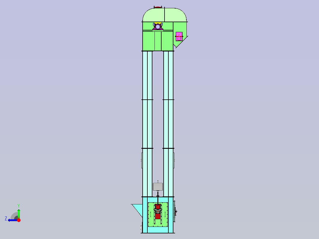 环链斗提右视图