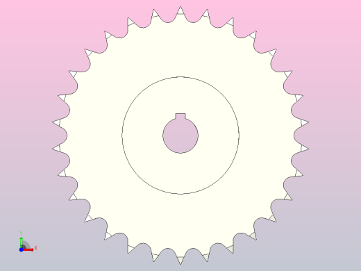 10A系列传动链轮成品孔链轮[DSFA10AB-30-22]前视缩略图