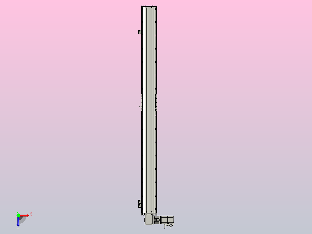 MT120BT半封闭皮带滑台[MT120BT.L100.1300.LT.P40.C3]俯视图