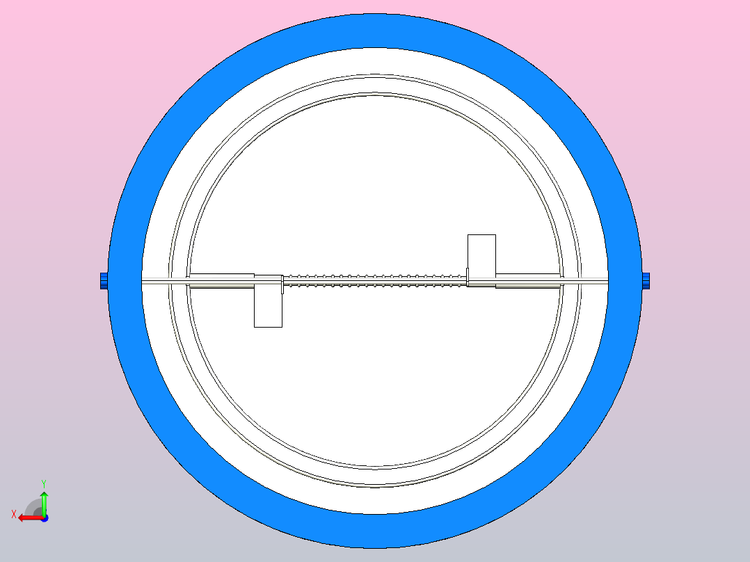 H71H╱Y╱F-PN1.6(HWF6)对夹式止回阀[H71H╱Y╱F-PN1.6(HWF6)]700后视图