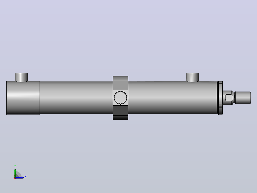 HSG-50X28-TC 中间砲耳型工程油缸[HSG-50X28-300-TC]左视图