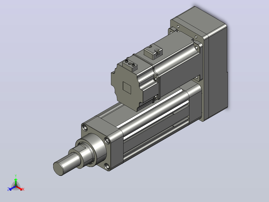 MTE63-50-P10-PJ-M750W-A-S3 MTE63电动缸 最大负载300kg 最大推力2560N 750W电机加强底座安装主视图