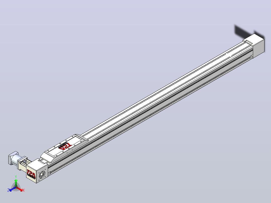 伺服电机集成皮带传动直线执行器TPA-OCB-80-140-L1250-DL-J60-N3主视图
