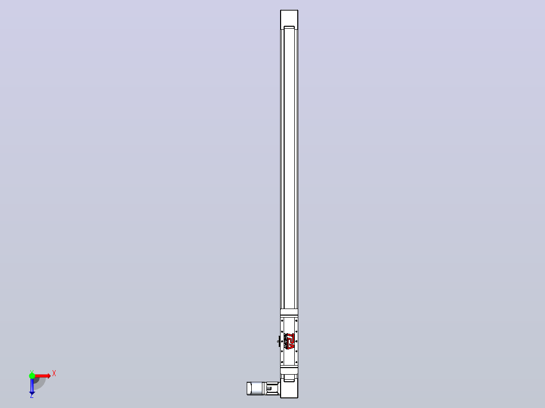 伺服电机集成皮带传动直线执行器TPA-OCB-80-140-L1250-DL-J60-N3俯视图