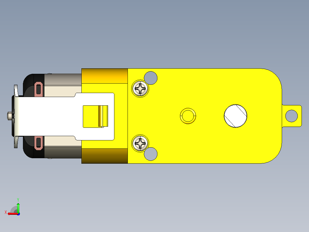TT减速电机模型后视图