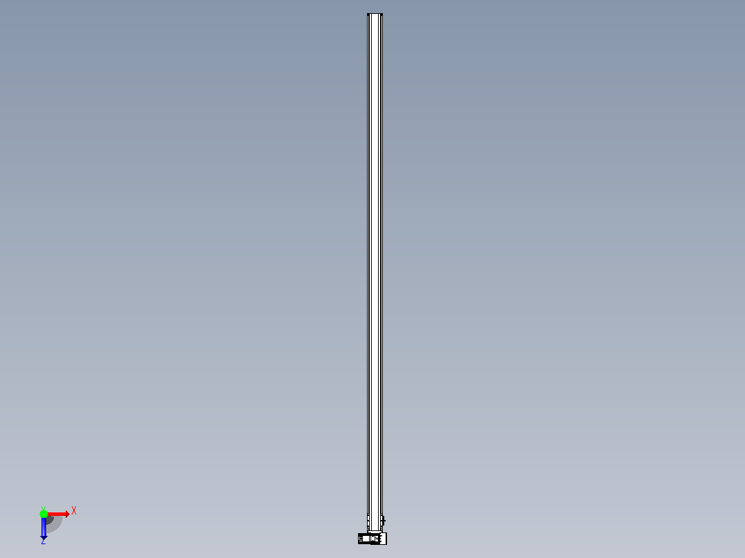 皮带直线轴半封闭可选导轨TPA-HNB-85S-90-L2700-RU-C-P20-N3俯视图