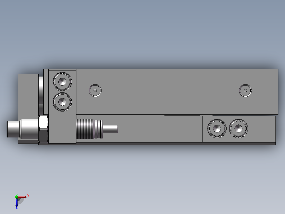 气缸HLQ12X40SBS(0)+(DS1-H-2)俯视图