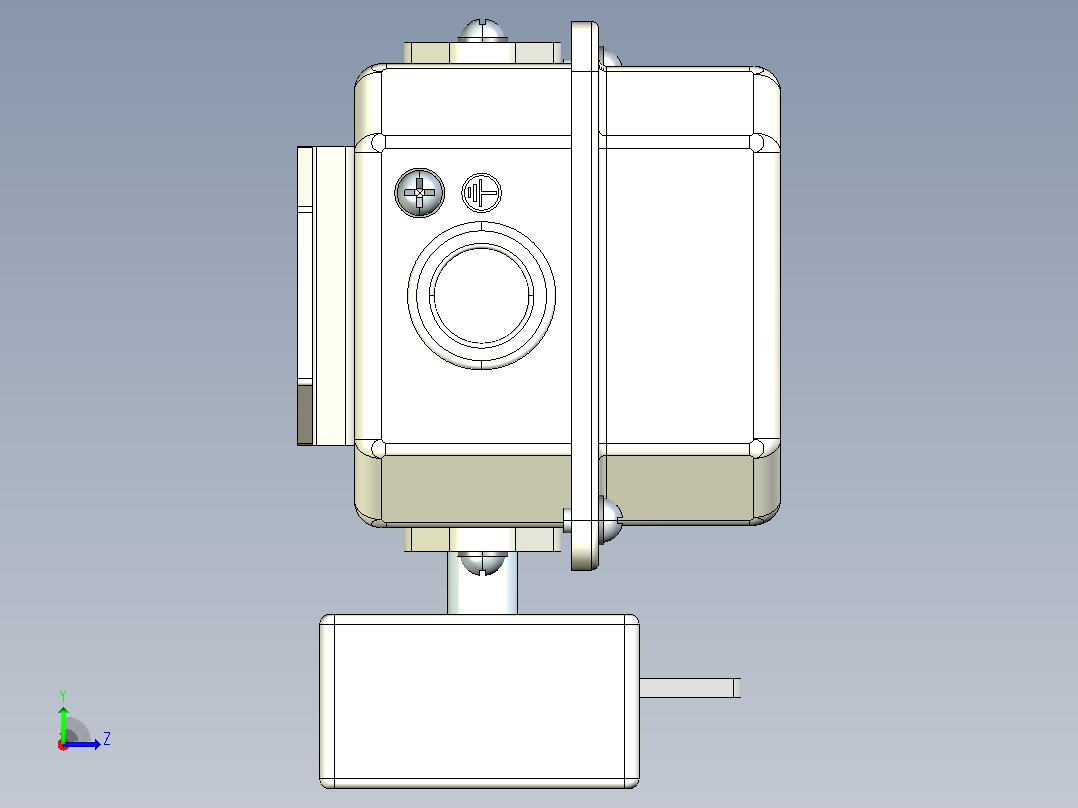 YBLX-10_31行程开关三维模型202104左视图