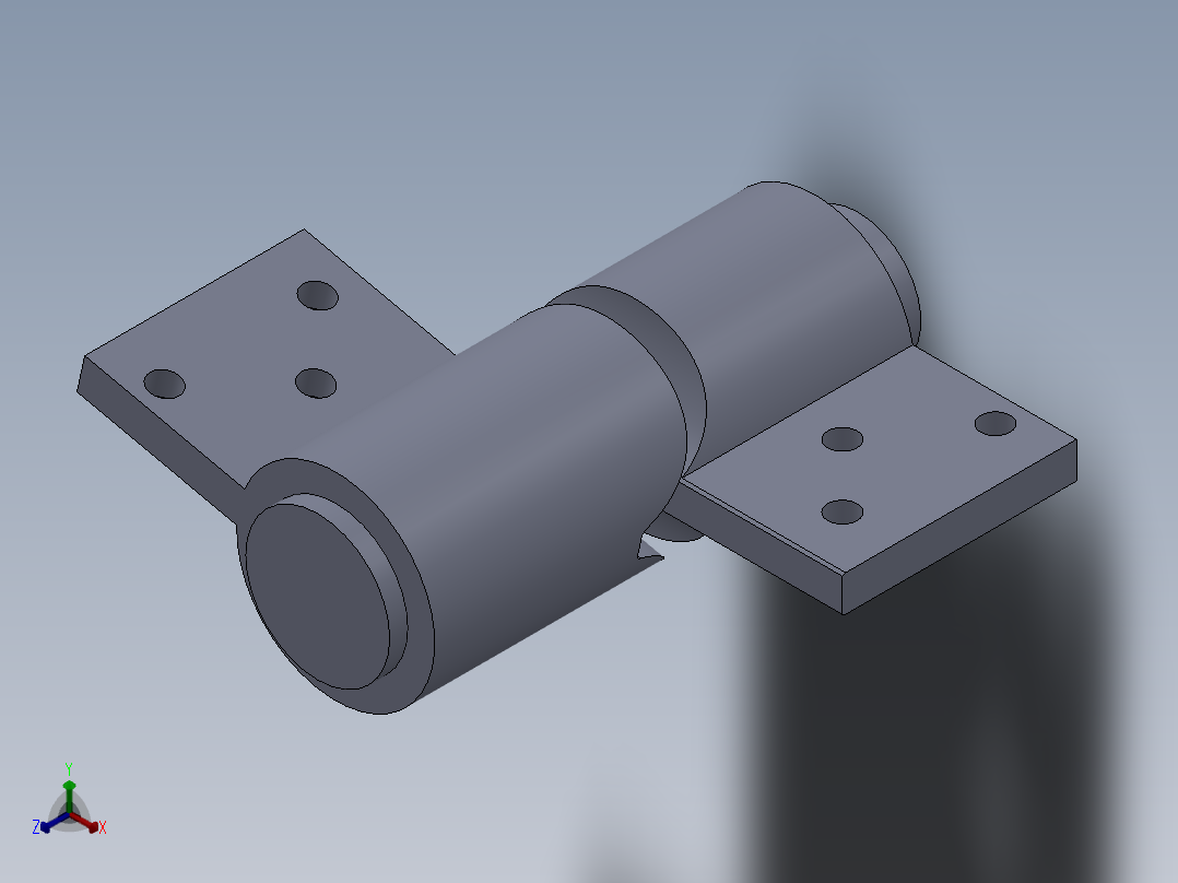 特型铰链正等轴测图