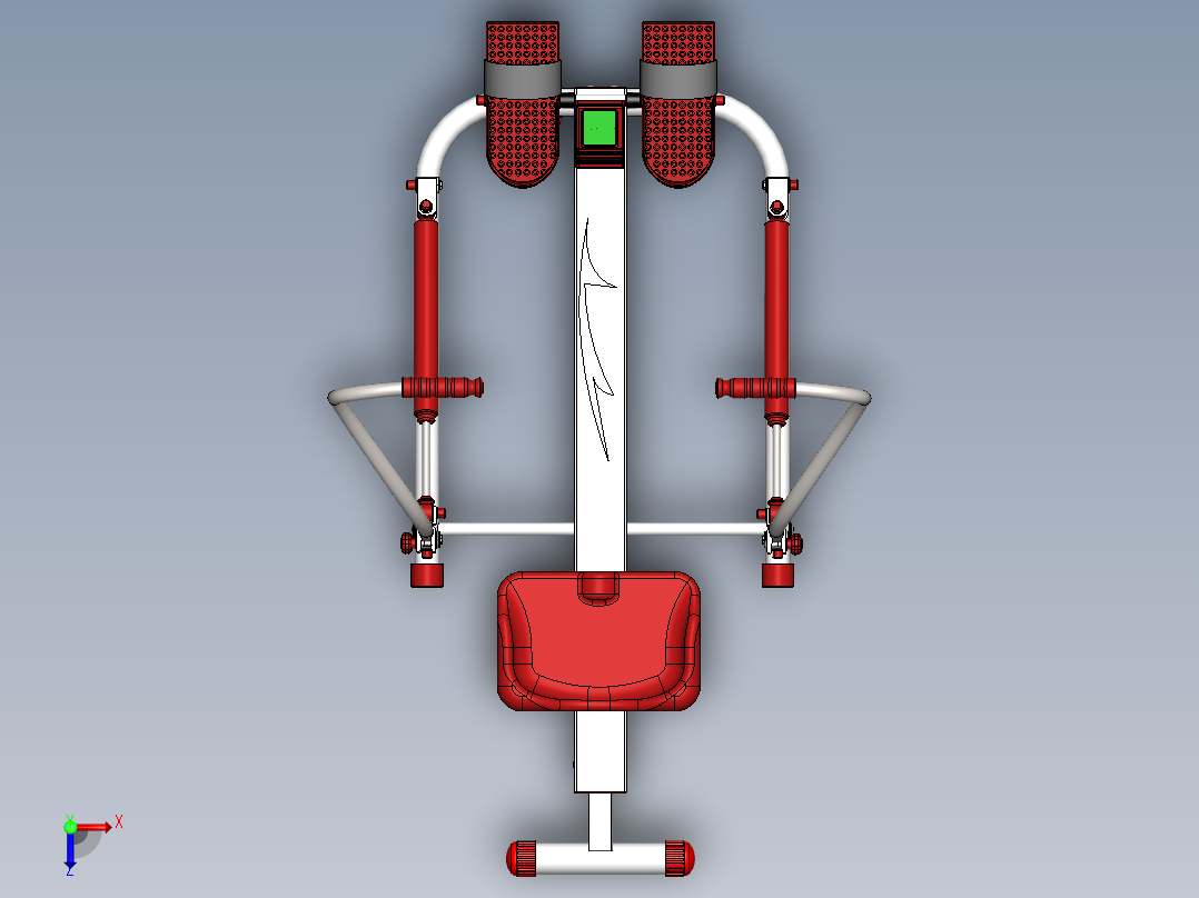 精美细致的划船健身器SW2011俯视图