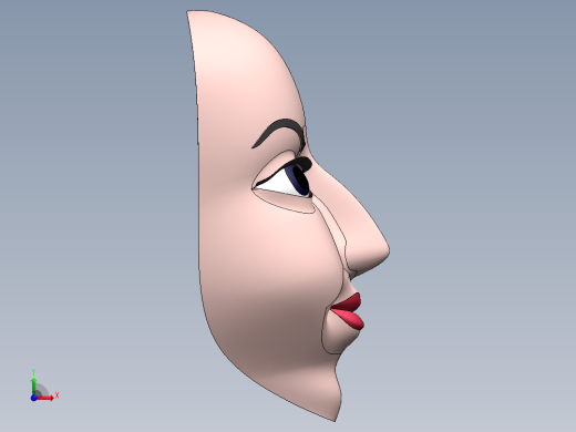 solidworks人脸模型前视缩略图