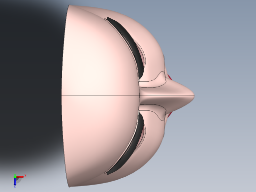 solidworks人脸模型俯视缩略图