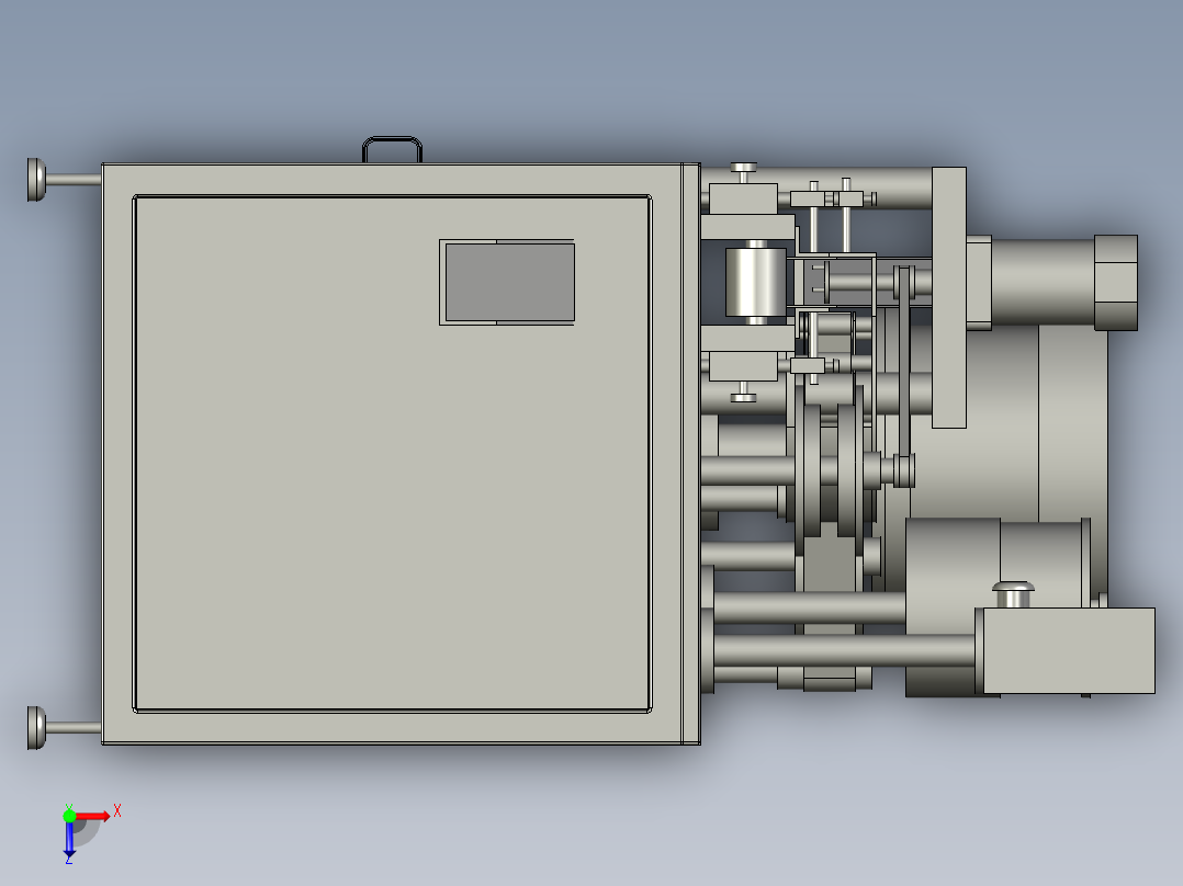 自动贴胶机俯视图